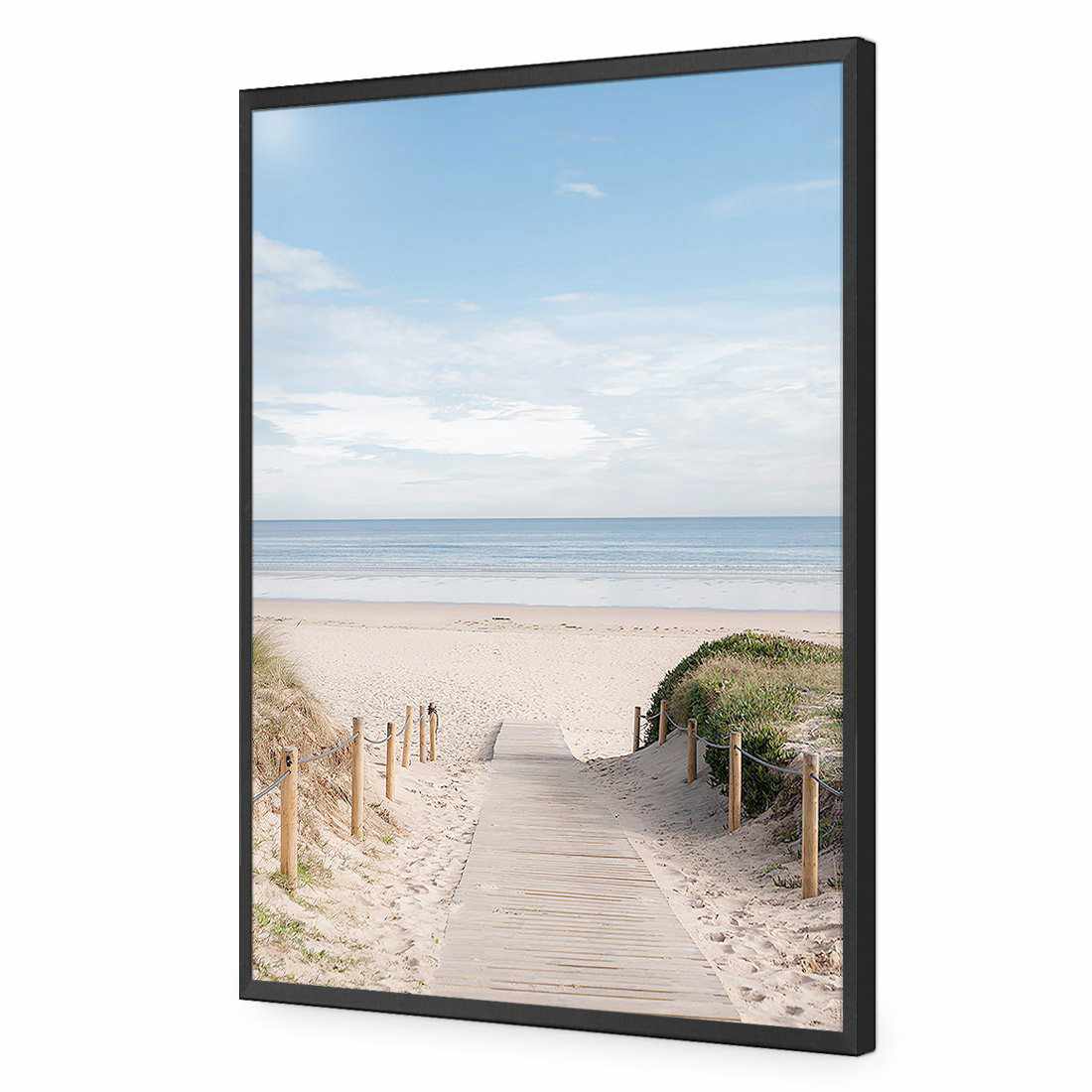 Pathway To The Sea-Acrylic-Wall Art Design-Without Border-Acrylic - Black Frame-45x30cm-Wall Art Designs