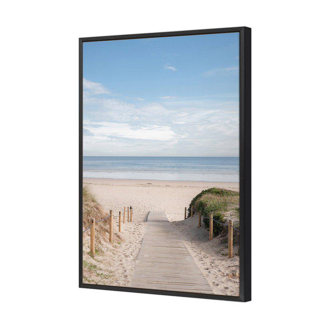 Pathway To The Sea Canvas Art-Canvas-Wall Art Designs-45x30cm-Canvas - Black Frame-Wall Art Designs