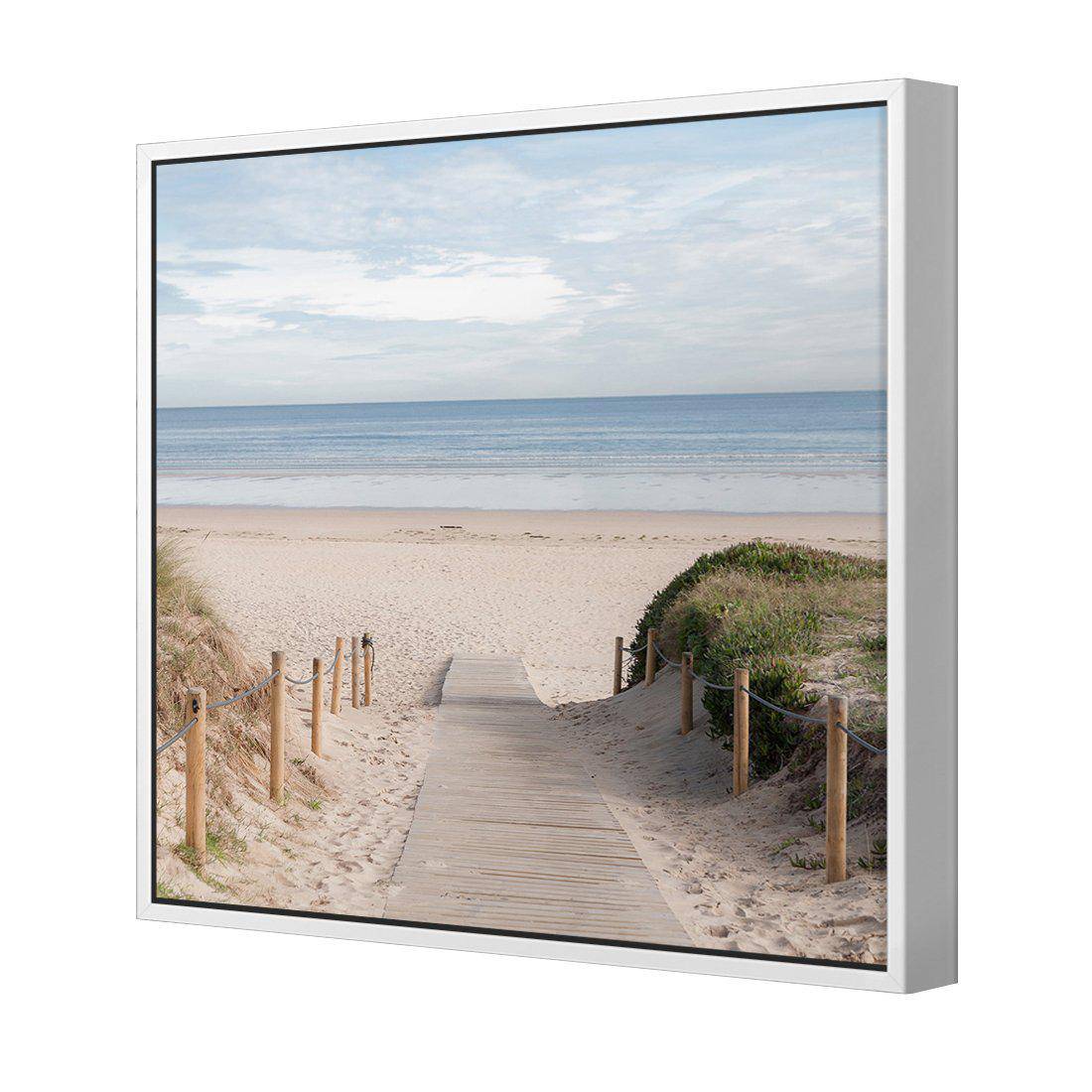 Pathway To The Sea Canvas Art-Canvas-Wall Art Designs-30x30cm-Canvas - White Frame-Wall Art Designs