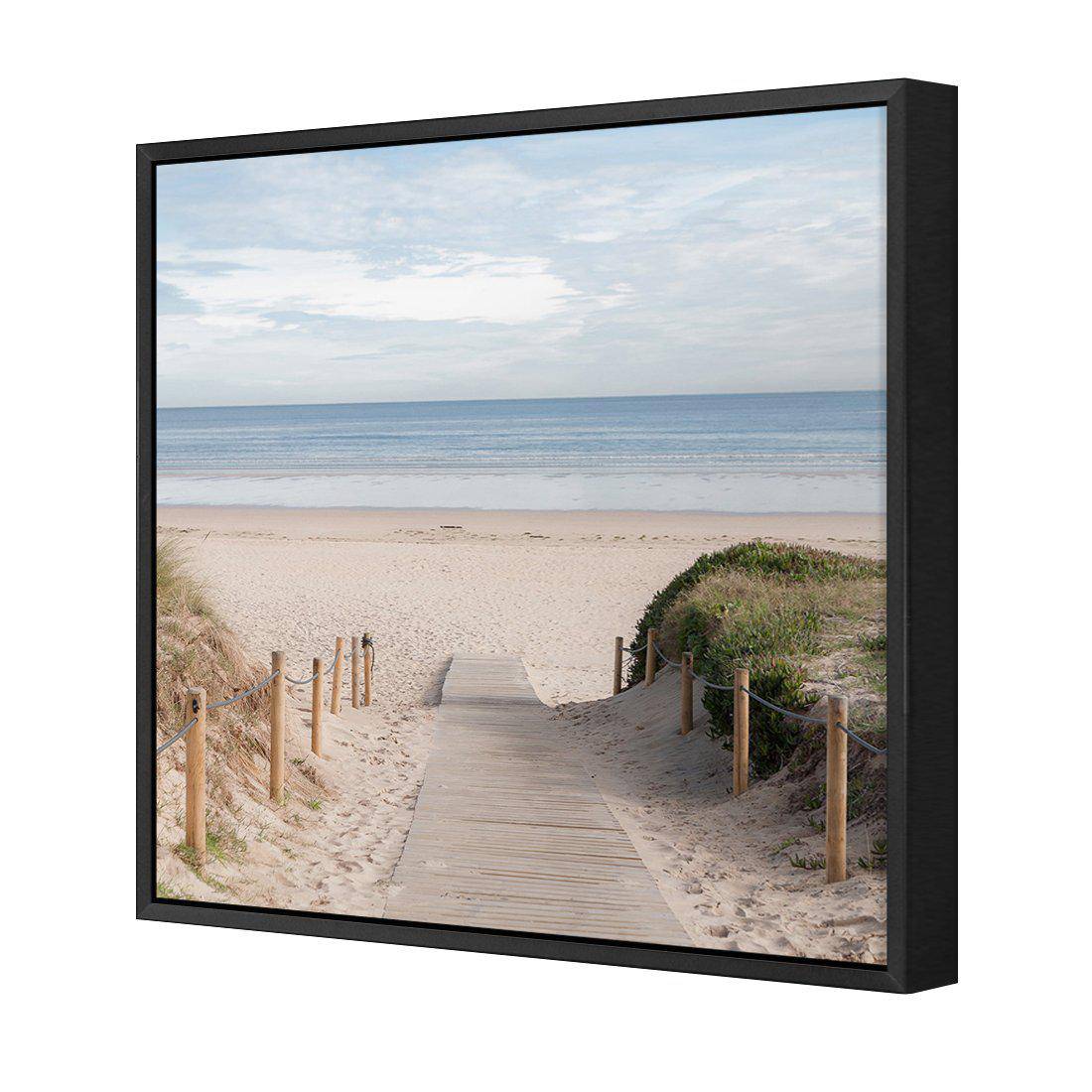 Pathway To The Sea Canvas Art-Canvas-Wall Art Designs-30x30cm-Canvas - Black Frame-Wall Art Designs