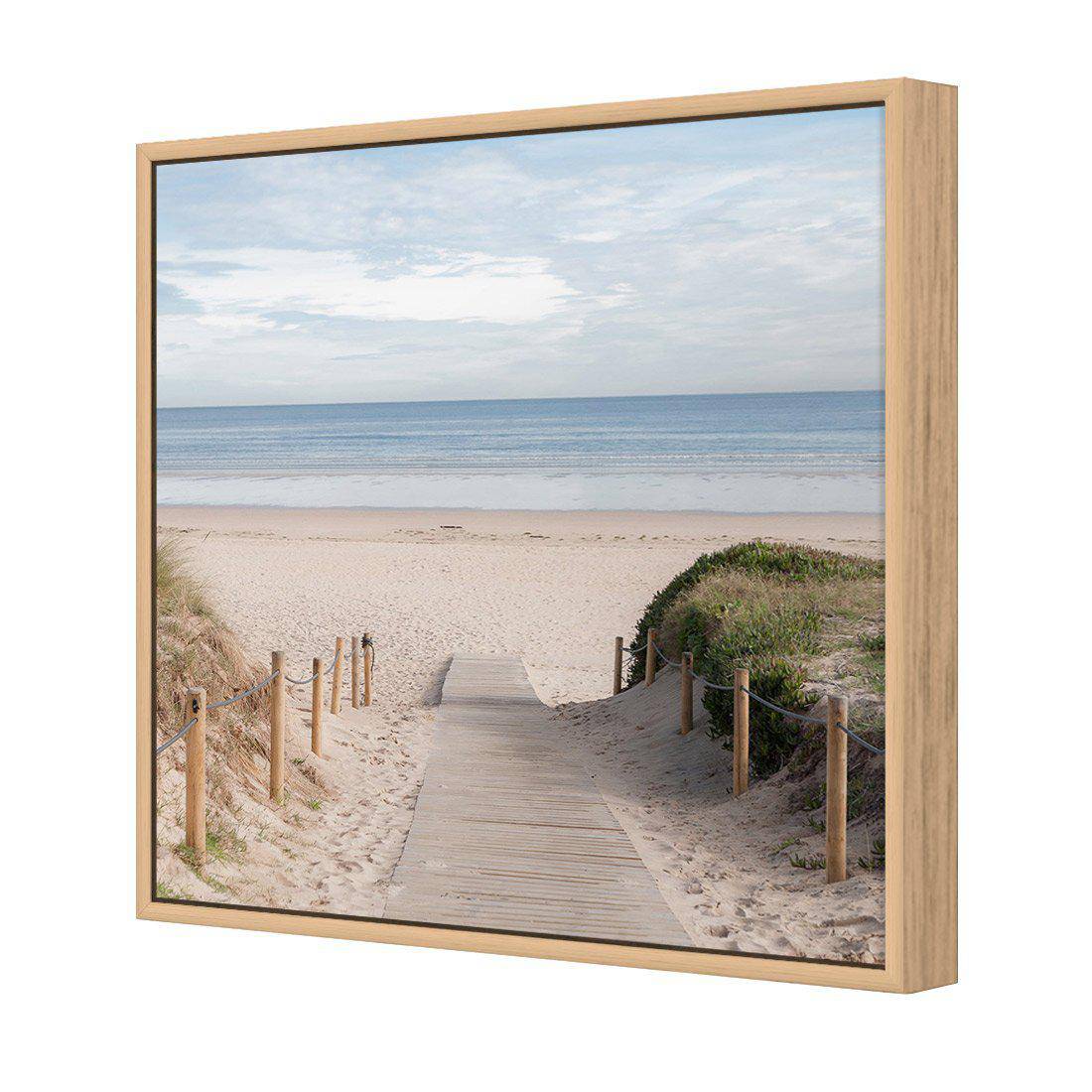 Pathway To The Sea Canvas Art-Canvas-Wall Art Designs-30x30cm-Canvas - Oak Frame-Wall Art Designs