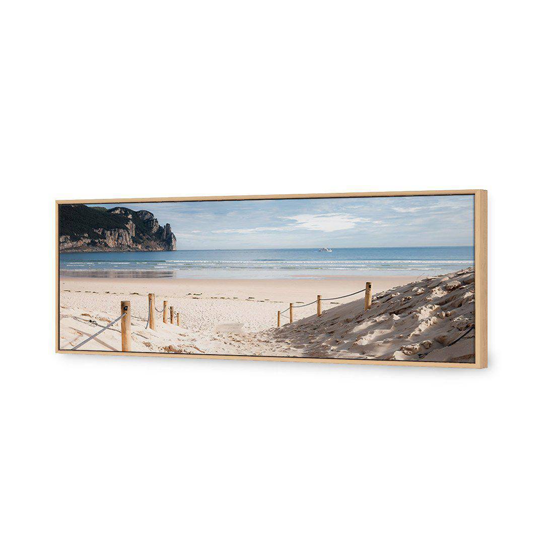 Tranquil Beach Canvas Art-Canvas-Wall Art Designs-60x20cm-Canvas - Oak Frame-Wall Art Designs
