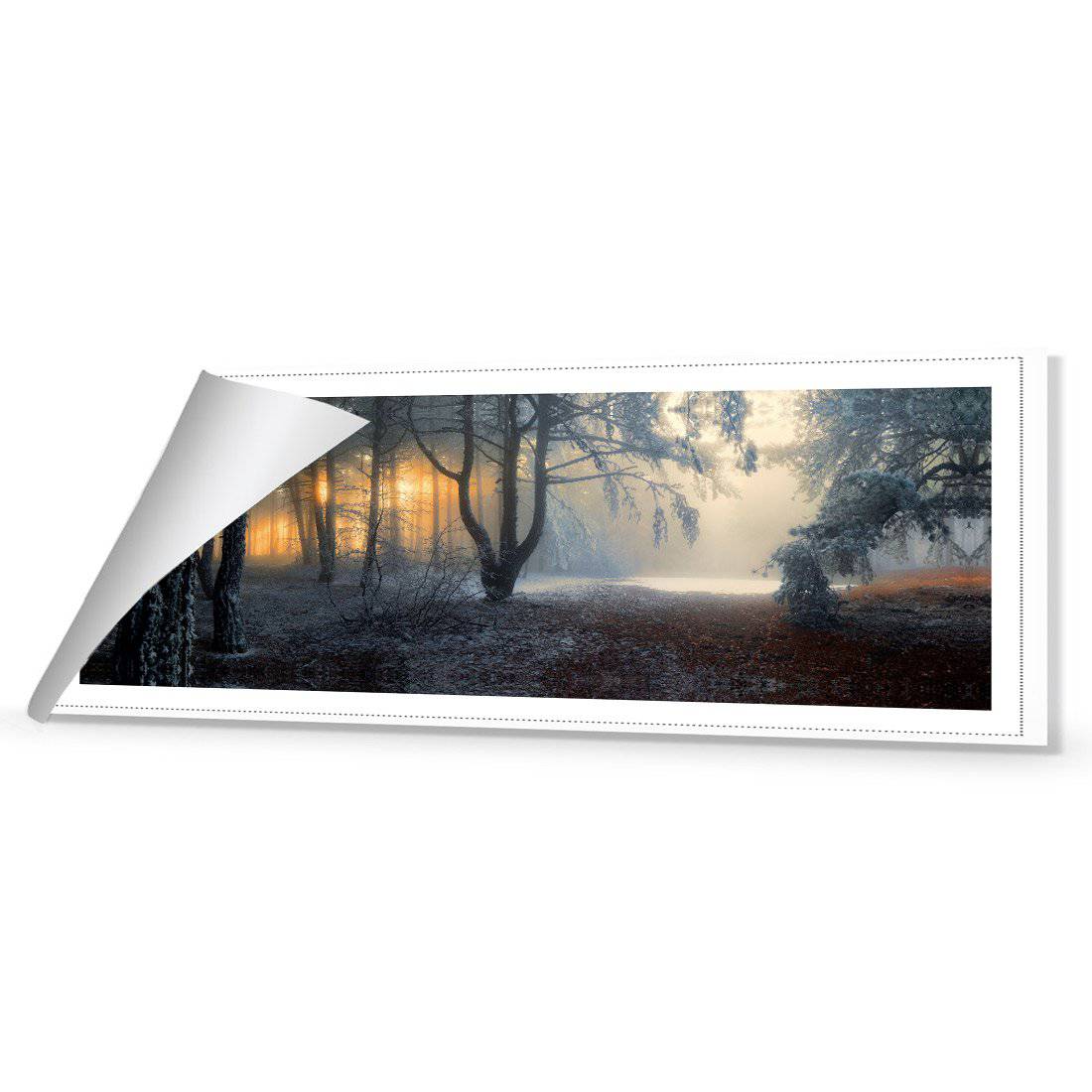 Winter Forest Pond Canvas Art-Canvas-Wall Art Designs-60x20cm-Rolled Canvas-Wall Art Designs