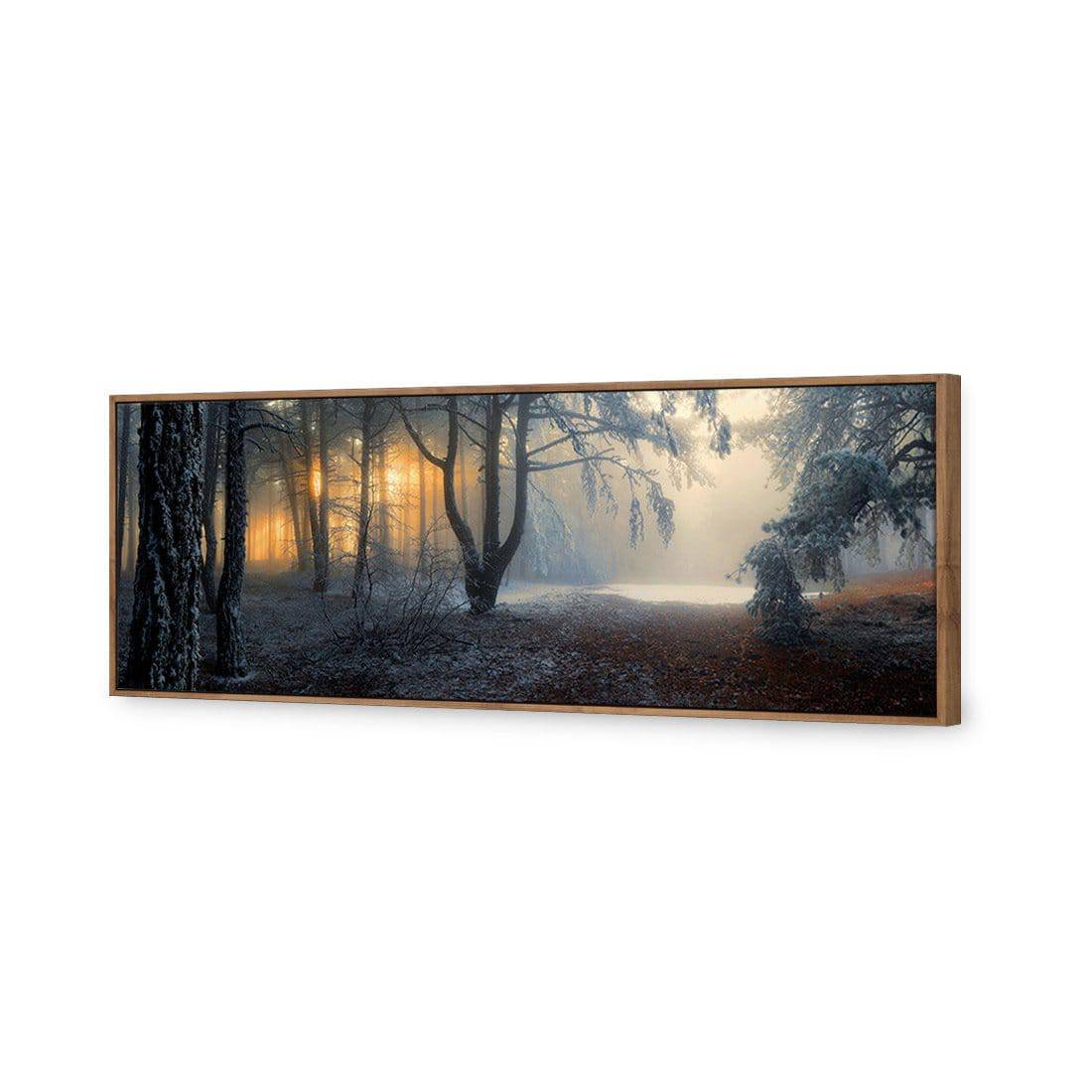 Winter Forest Pond Canvas Art-Canvas-Wall Art Designs-60x20cm-Canvas - Natural Frame-Wall Art Designs