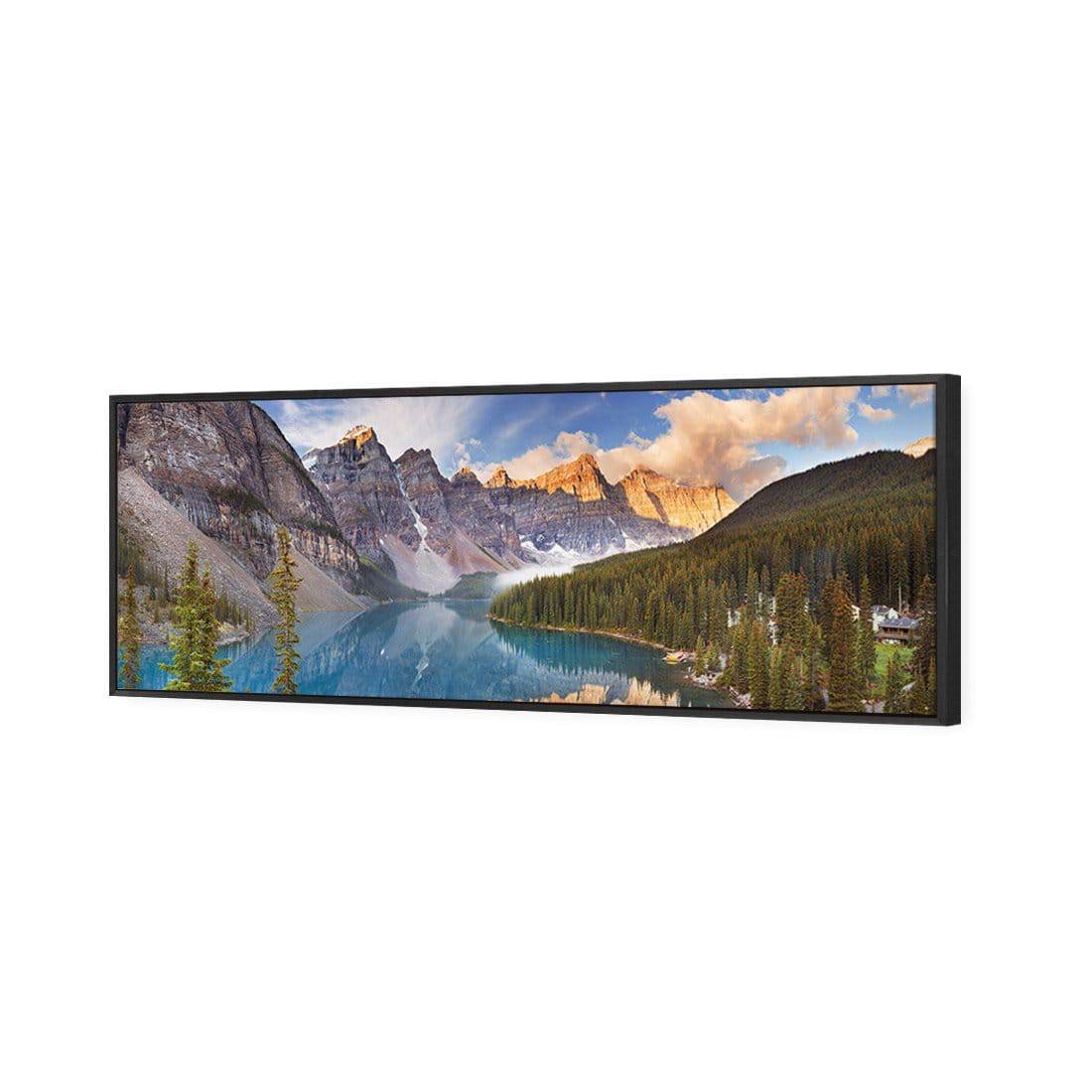 Canadian Lake Reflection Canvas Art-Canvas-Wall Art Designs-60x20cm-Canvas - Black Frame-Wall Art Designs