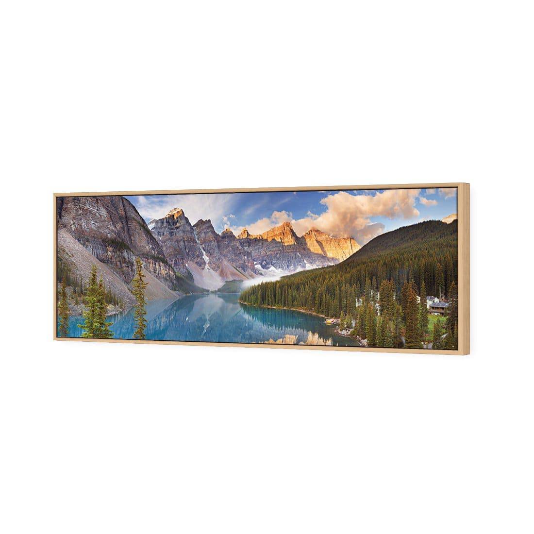 Canadian Lake Reflection Canvas Art-Canvas-Wall Art Designs-60x20cm-Canvas - Oak Frame-Wall Art Designs
