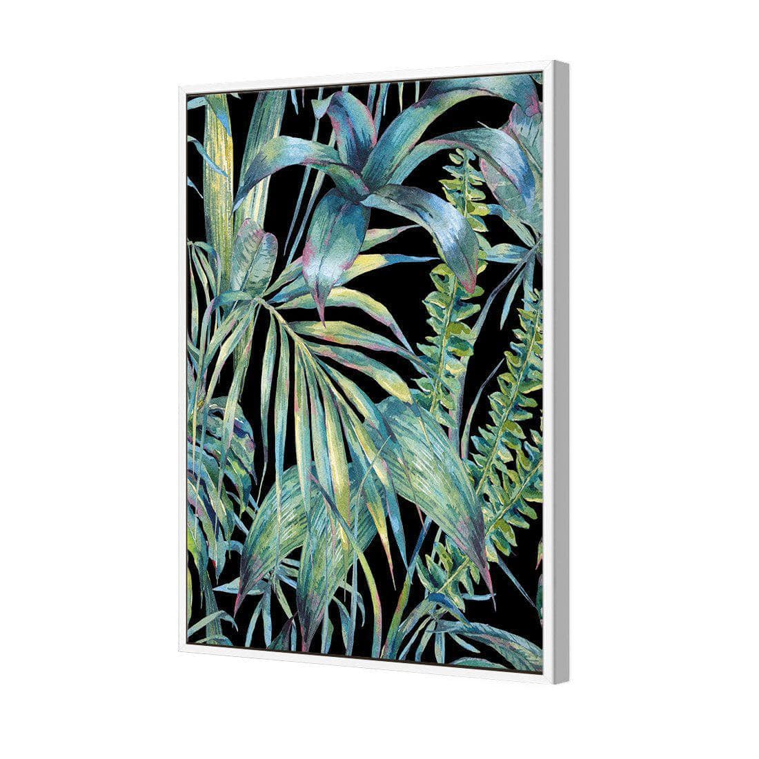 Tropical Collective On Black Canvas Art-Canvas-Wall Art Designs-45x30cm-Canvas - White Frame-Wall Art Designs