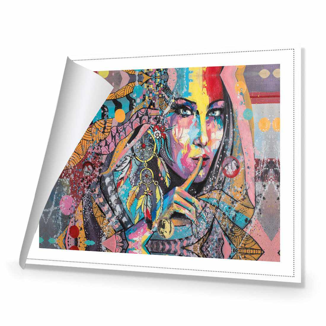 African Secret Canvas Art-Canvas-Wall Art Designs-45x30cm-Rolled Canvas-Wall Art Designs