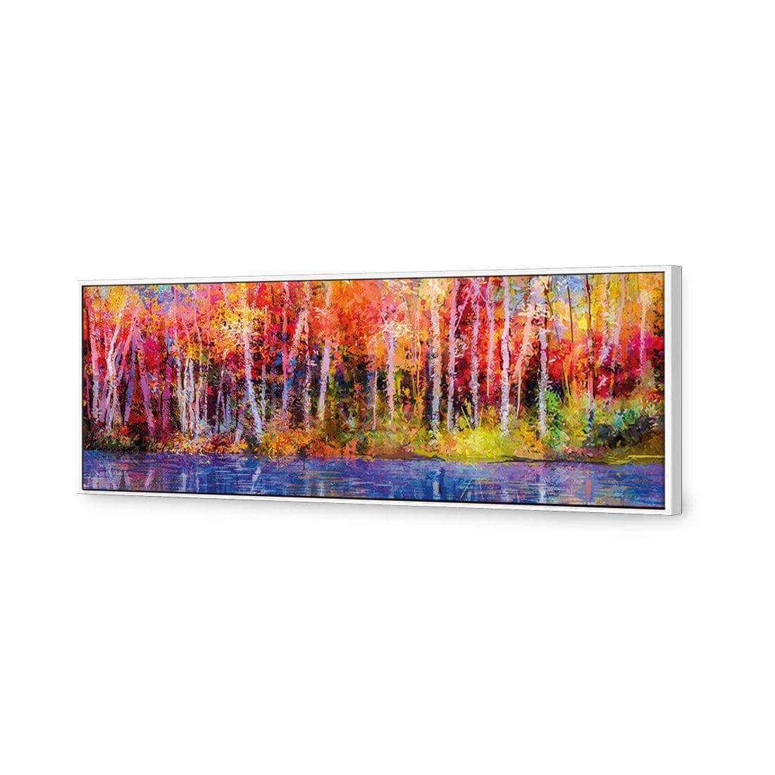 Rainbow Tree Forest Canvas Art-Canvas-Wall Art Designs-60x20cm-Canvas - White Frame-Wall Art Designs