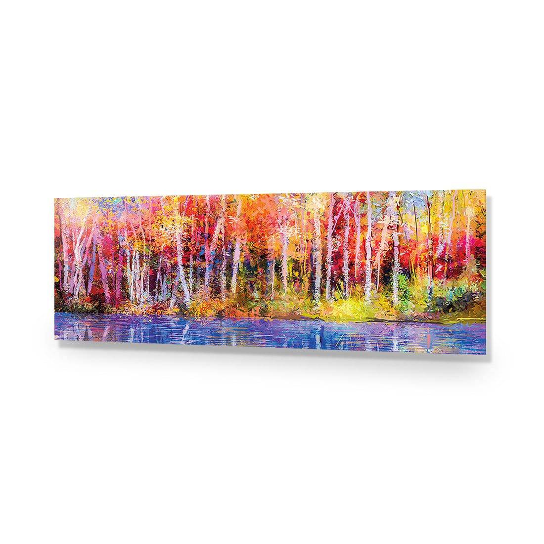Rainbow Tree Forest, Long-Acrylic-Wall Art Design-Without Border-Acrylic - No Frame-60x20cm-Wall Art Designs