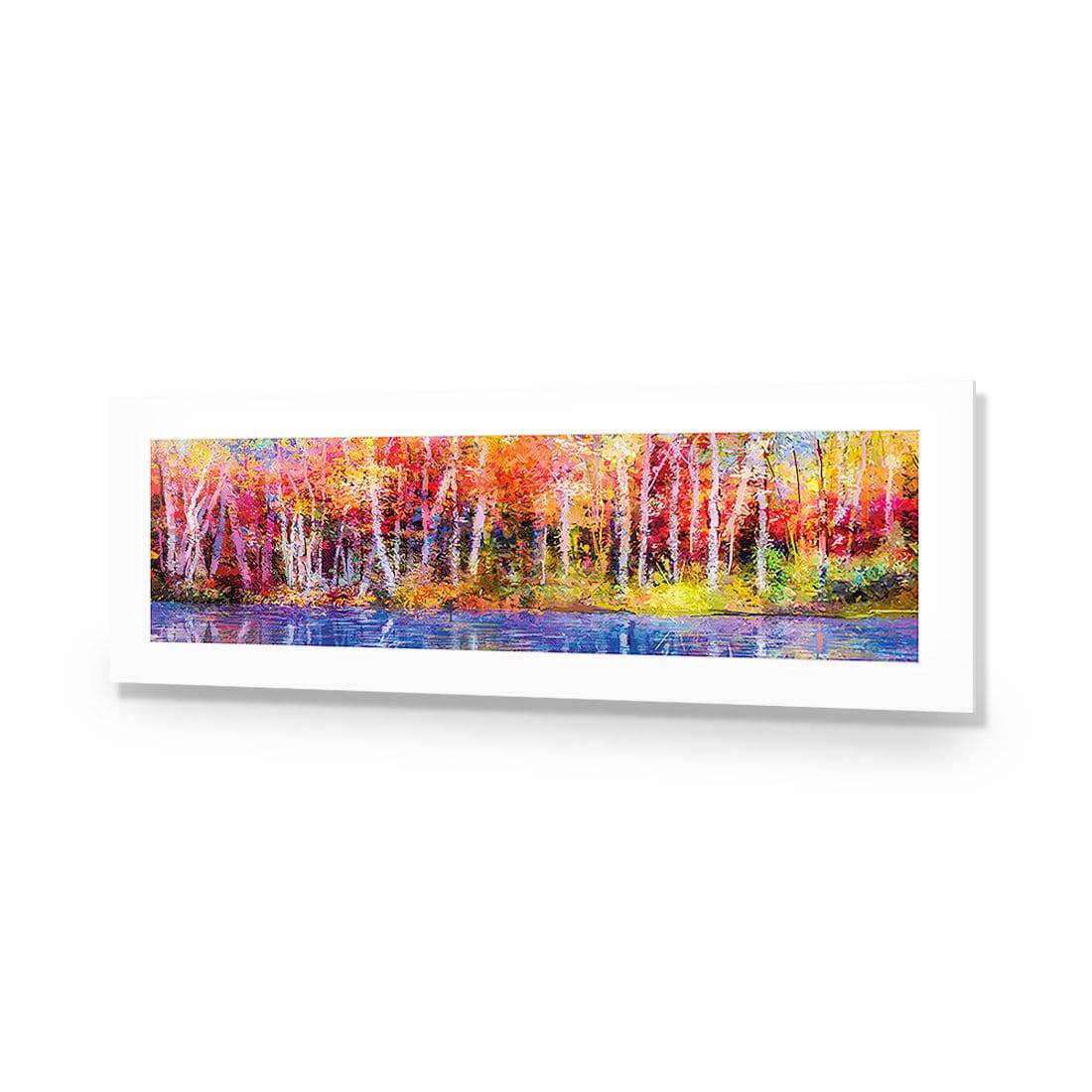 Rainbow Tree Forest, Long-Acrylic-Wall Art Design-With Border-Acrylic - No Frame-60x20cm-Wall Art Designs