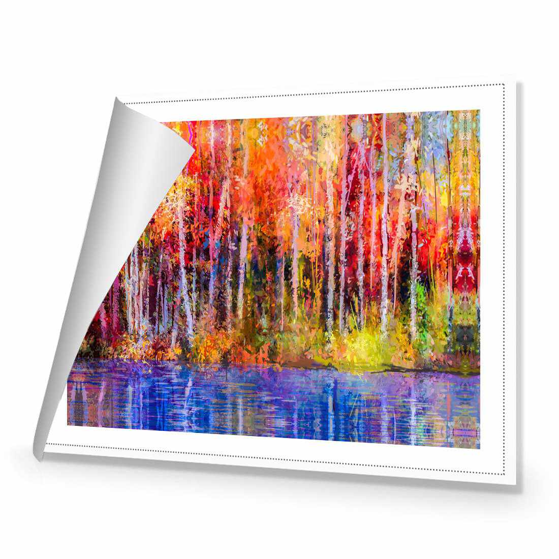 Rainbow Tree Forest Canvas Art-Canvas-Wall Art Designs-45x30cm-Rolled Canvas-Wall Art Designs