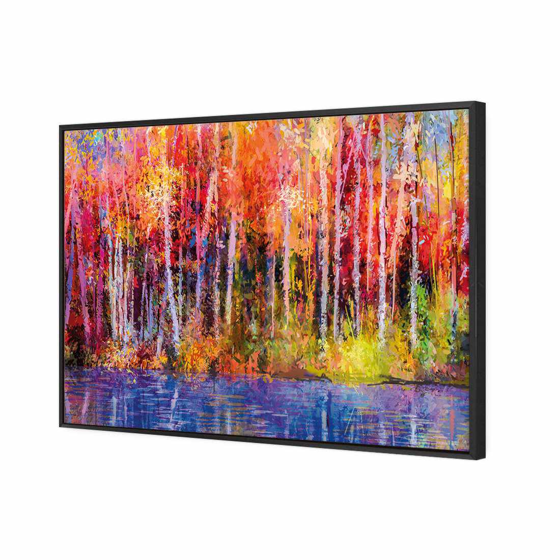 Rainbow Tree Forest Canvas Art-Canvas-Wall Art Designs-45x30cm-Canvas - Black Frame-Wall Art Designs