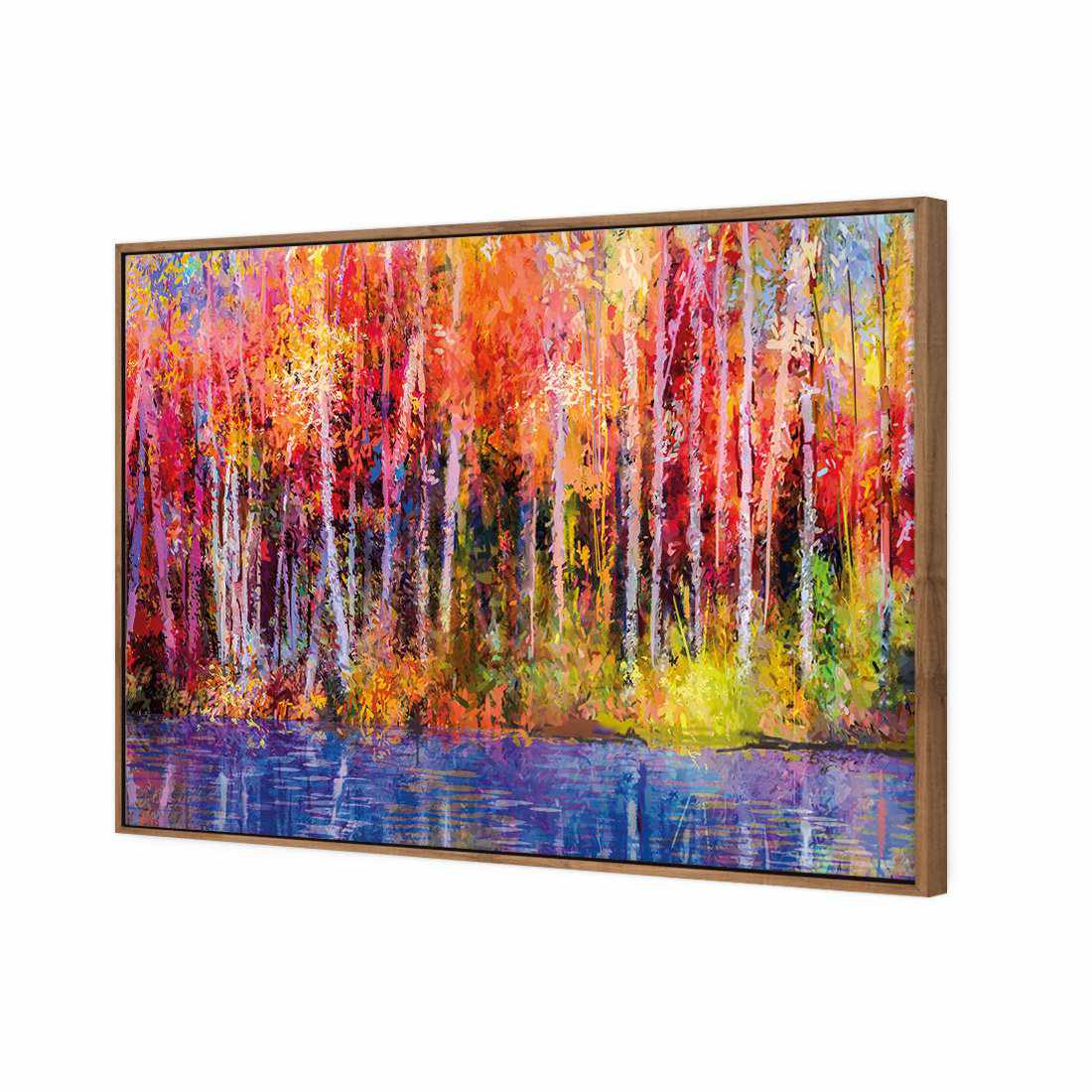 Rainbow Tree Forest Canvas Art-Canvas-Wall Art Designs-45x30cm-Canvas - Natural Frame-Wall Art Designs