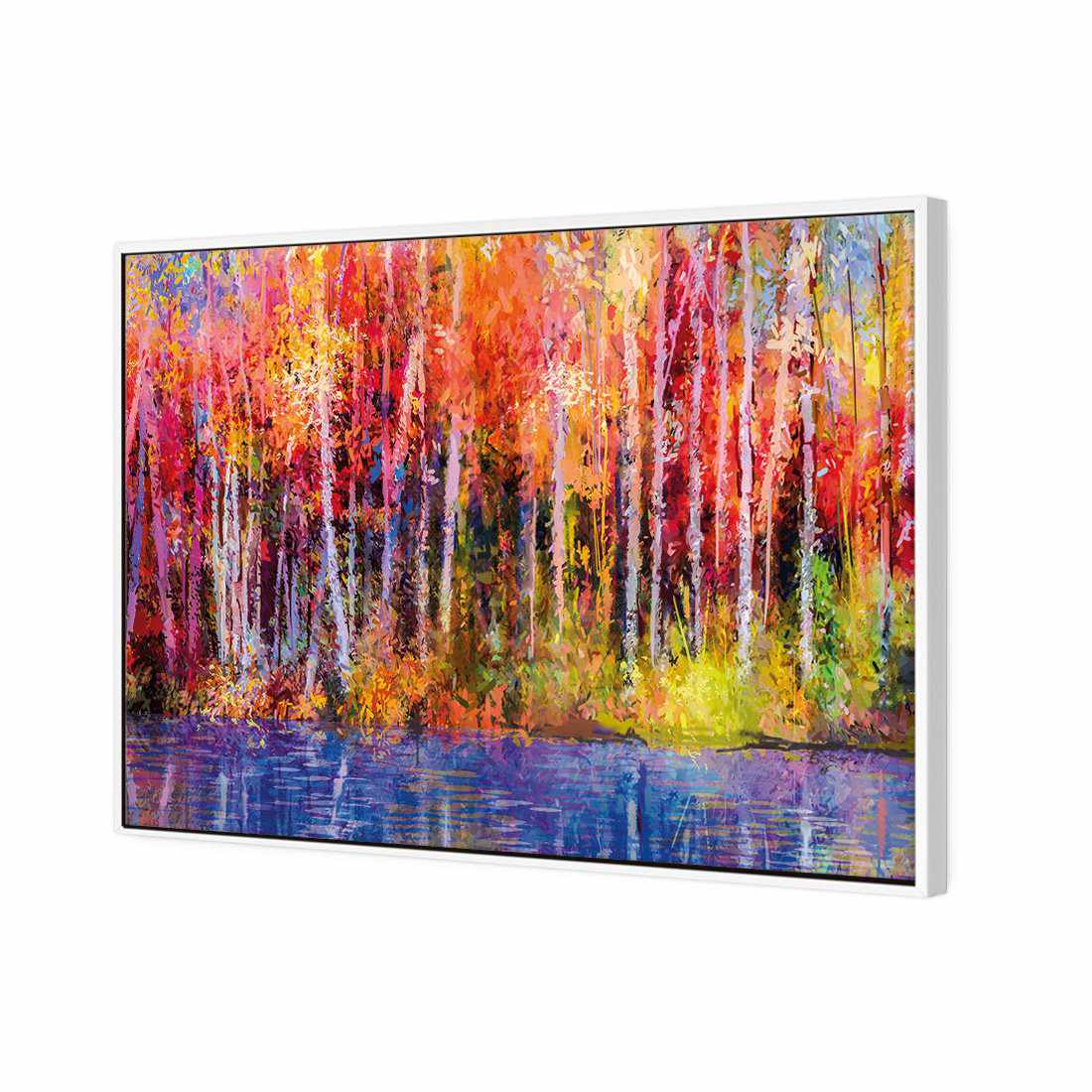 Rainbow Tree Forest Canvas Art-Canvas-Wall Art Designs-45x30cm-Canvas - White Frame-Wall Art Designs