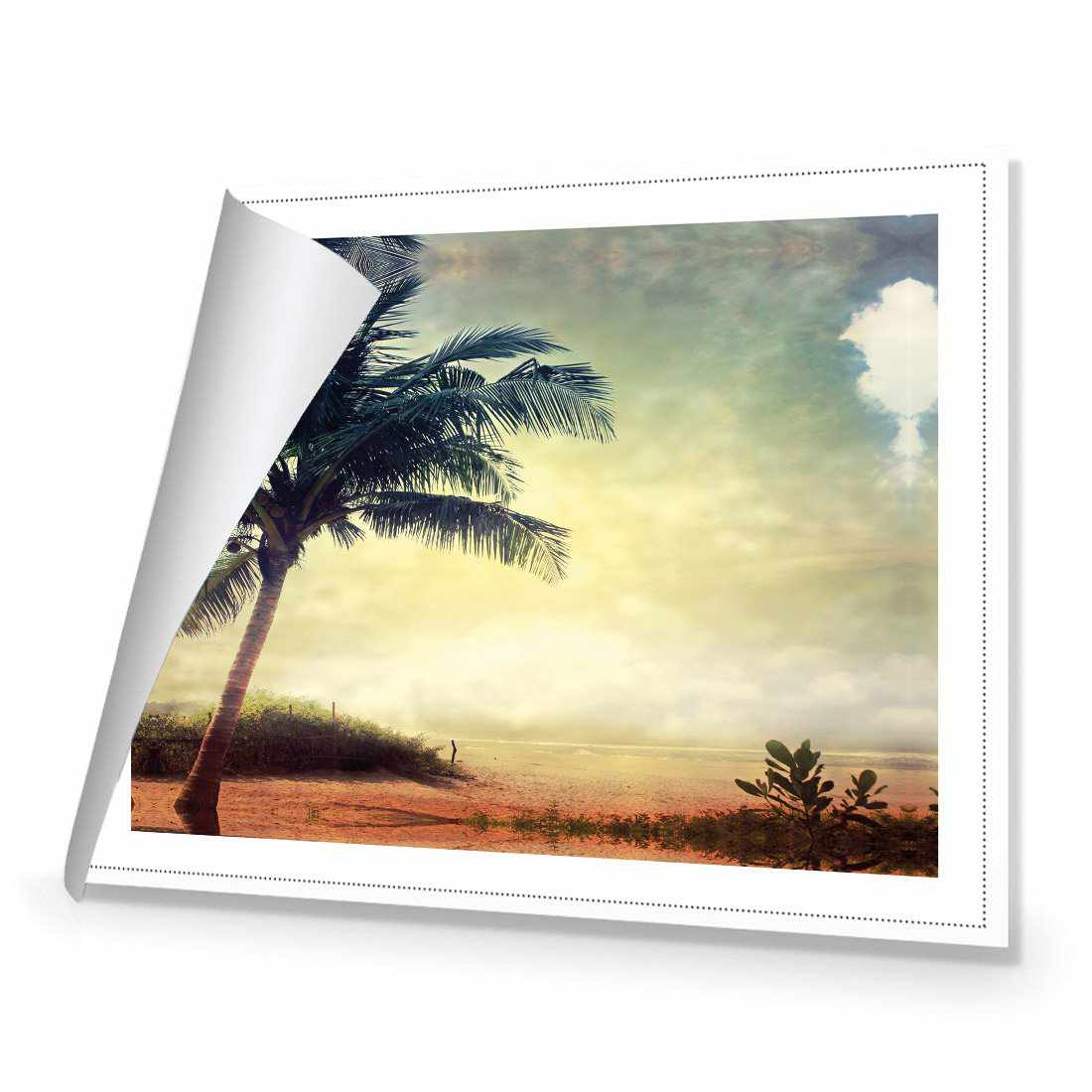 Vintage Palm Beach Canvas Art-Canvas-Wall Art Designs-45x30cm-Rolled Canvas-Wall Art Designs