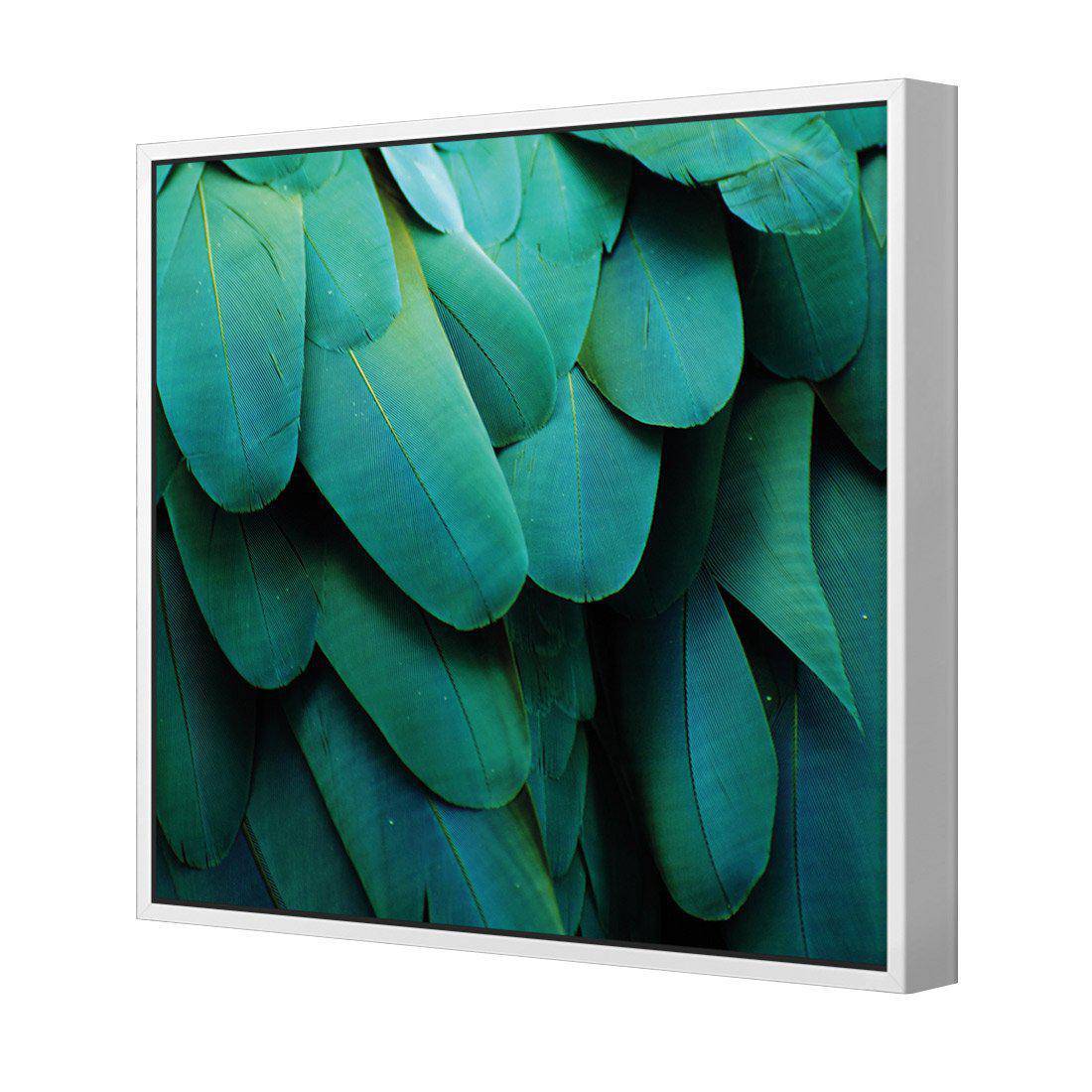 Macaw Feathers Canvas Art-Canvas-Wall Art Designs-30x30cm-Canvas - White Frame-Wall Art Designs