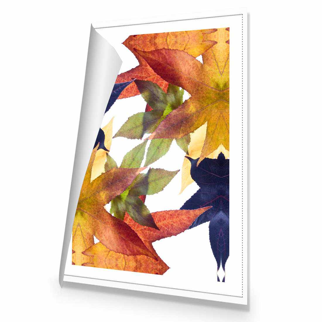 Leaf Kaleidoscope Canvas Art-Canvas-Wall Art Designs-45x30cm-Rolled Canvas-Wall Art Designs