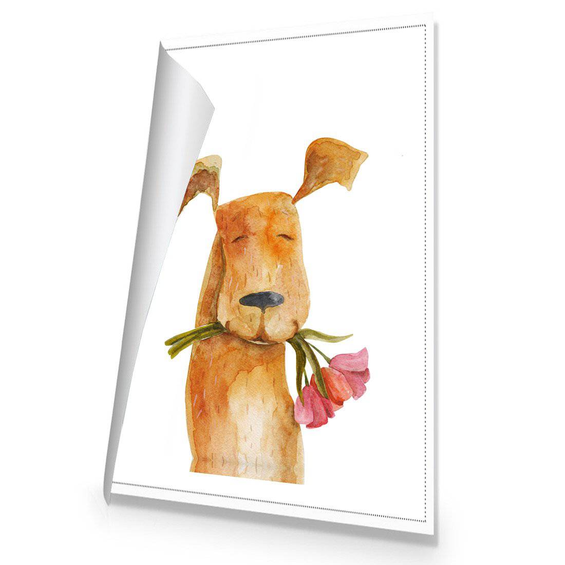 Doggy Valentine Canvas Art-Canvas-Wall Art Designs-45x30cm-Rolled Canvas-Wall Art Designs