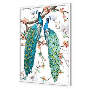 Peacock Magic | Standard Acrylic | Flat Frame No Border | White