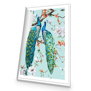 Peacock Magic, Teal | Classic Canvas | No Frame | Rolled Canvas
