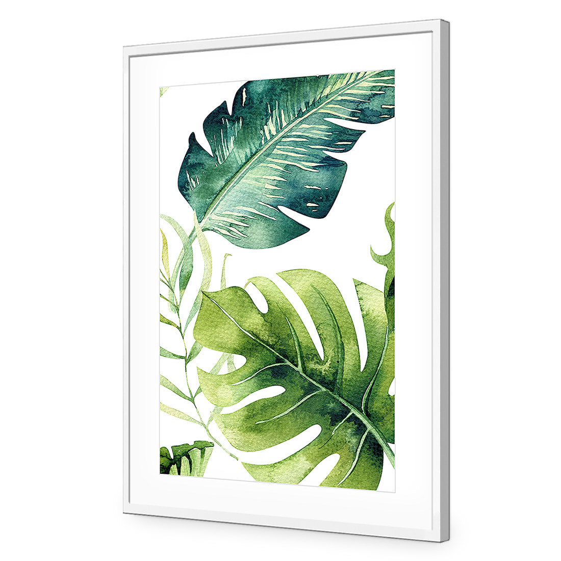 Fascinating Foliage Version 02 Acrylic Glass Art-Acrylic-Wall Art Design-With Border-Acrylic - White Frame-45x30cm-Wall Art Designs
