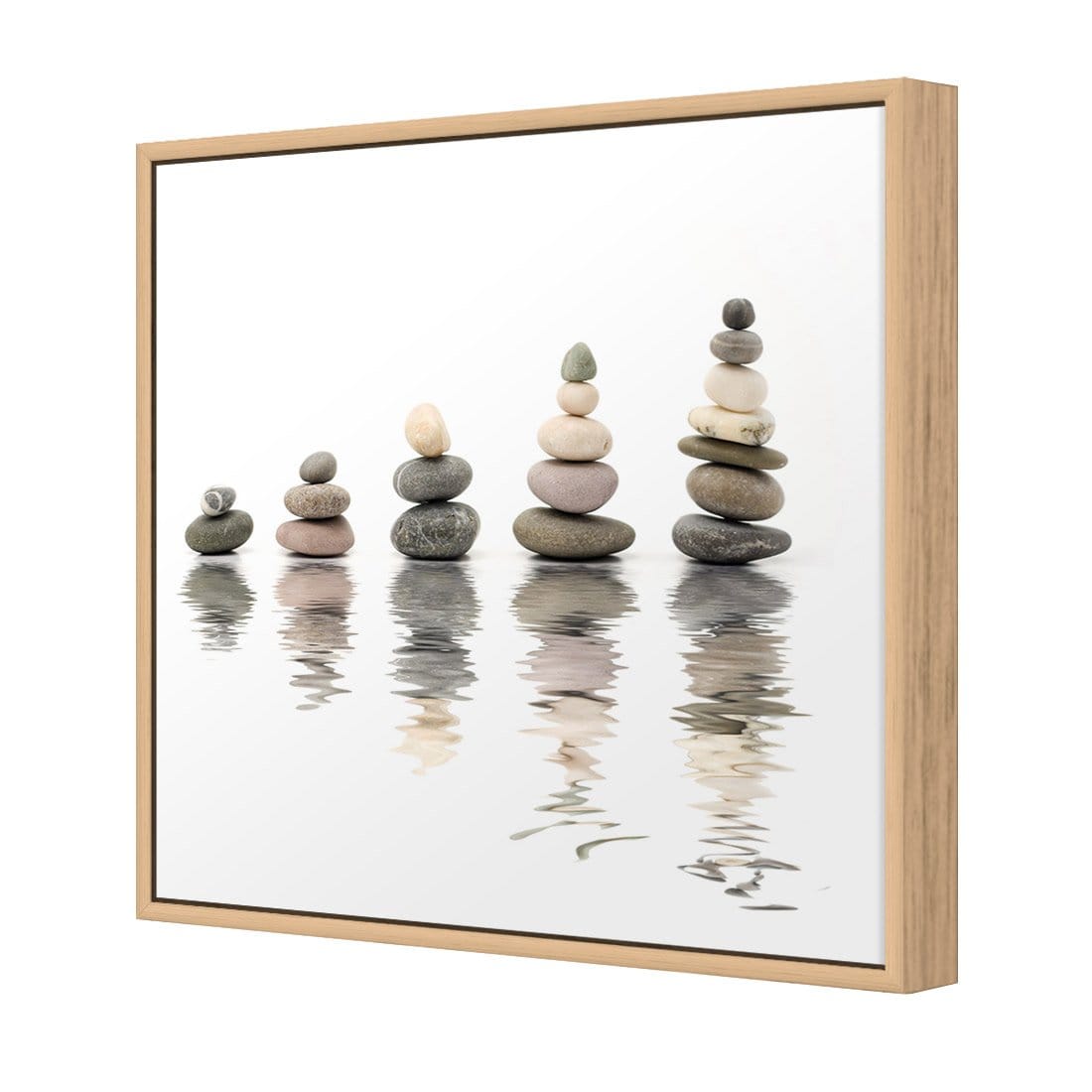 Rocky Reflections | Classic Canvas | Floating Frame | Oak