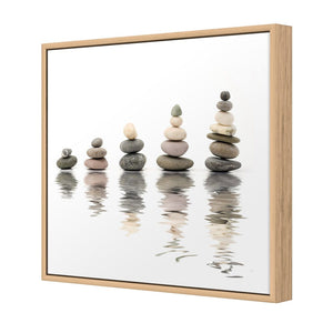 Rocky Reflections | Classic Canvas | Floating Frame | Oak