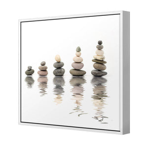 Rocky Reflections | Classic Canvas | Floating Frame | White