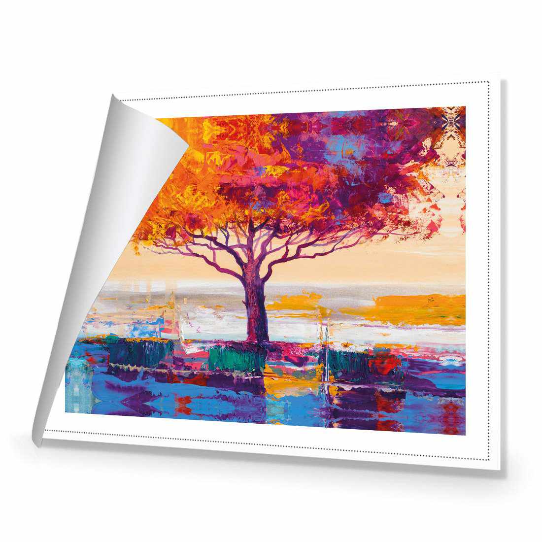 Dreamtime Tree Canvas Art-Canvas-Wall Art Designs-45x30cm-Rolled Canvas-Wall Art Designs