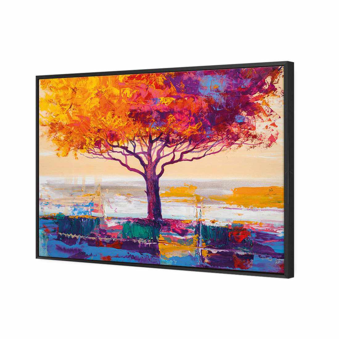Dreamtime Tree Canvas Art-Canvas-Wall Art Designs-45x30cm-Canvas - Black Frame-Wall Art Designs