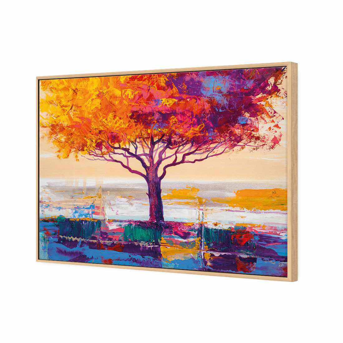 Dreamtime Tree Canvas Art-Canvas-Wall Art Designs-45x30cm-Canvas - Oak Frame-Wall Art Designs