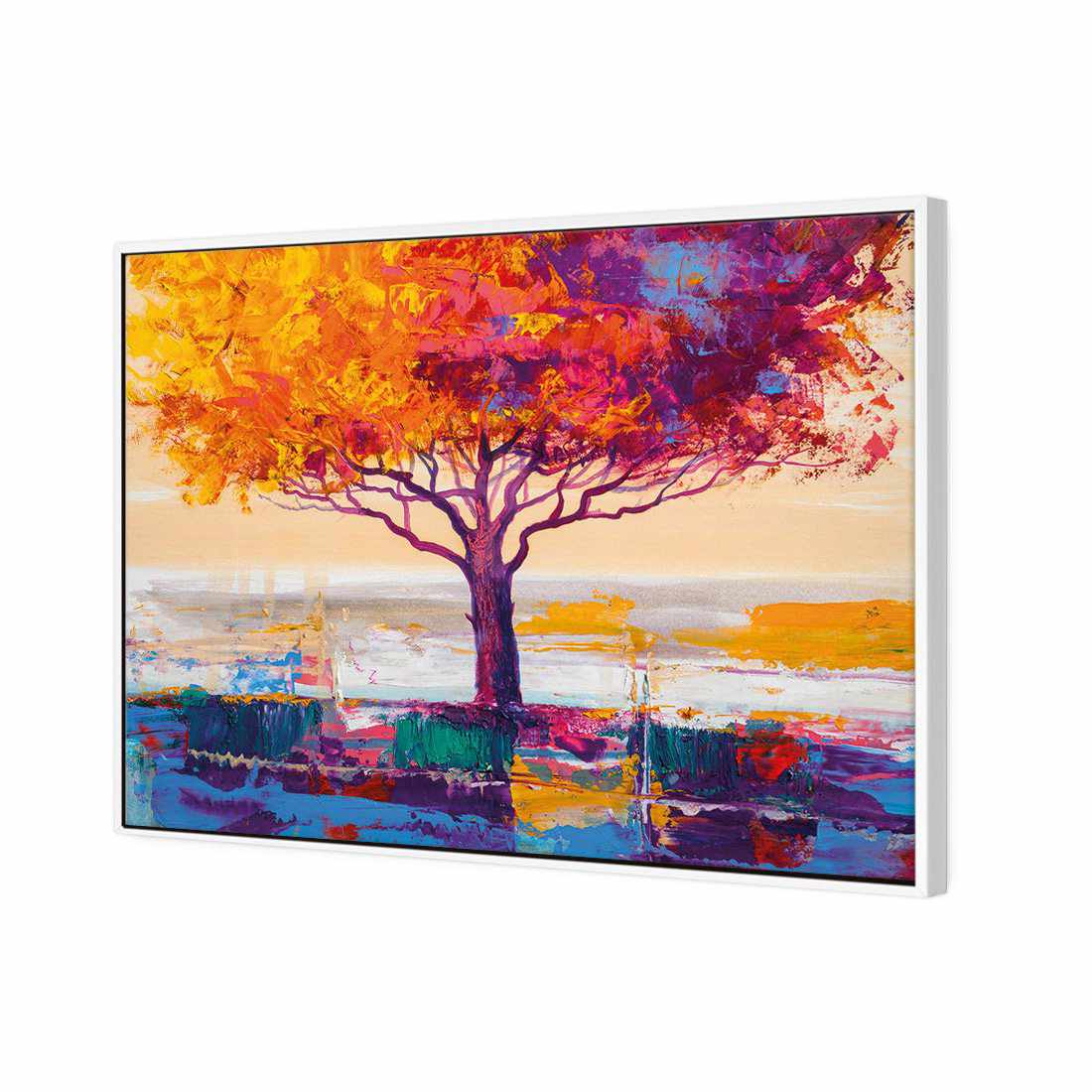 Dreamtime Tree Canvas Art-Canvas-Wall Art Designs-45x30cm-Canvas - White Frame-Wall Art Designs