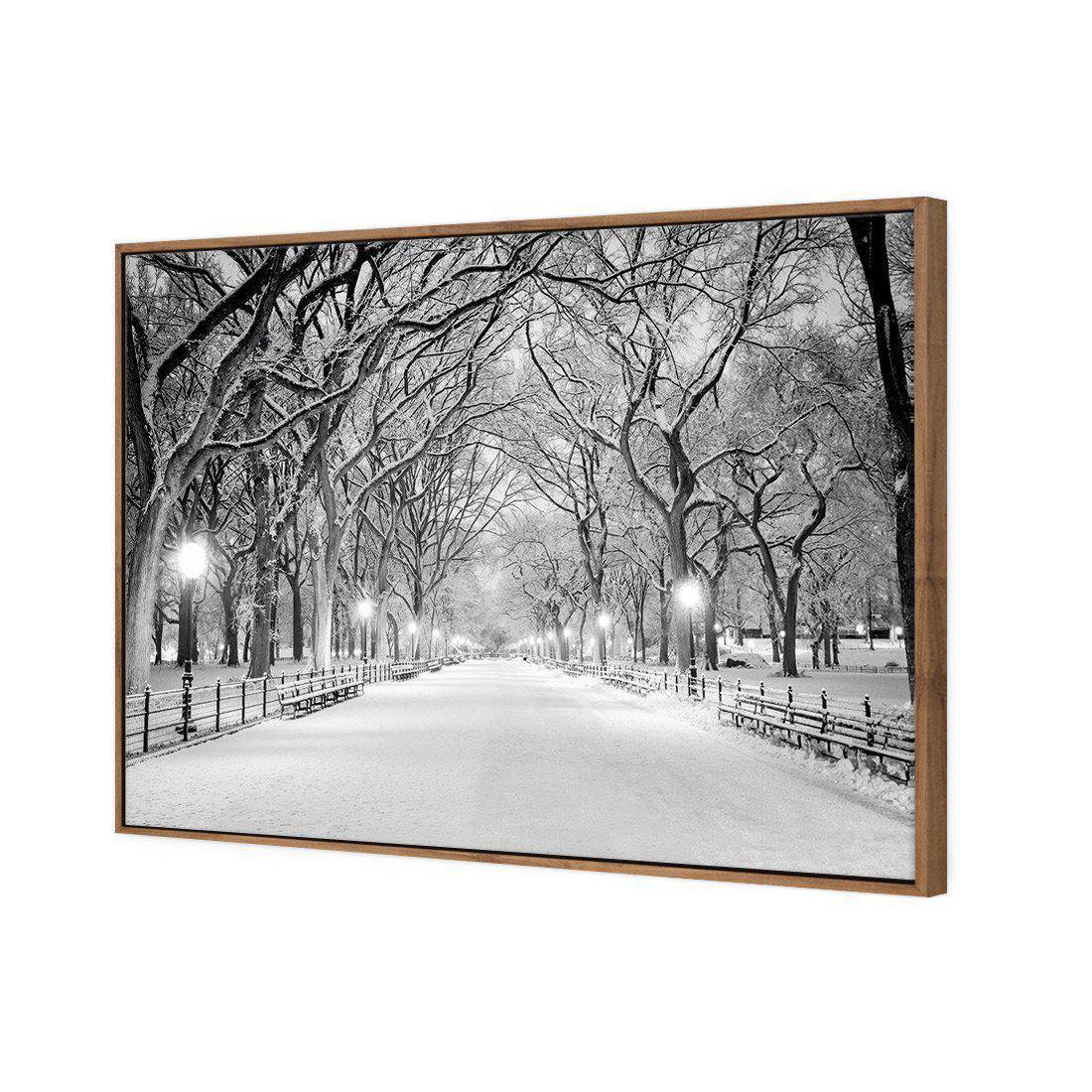 Central Park Dawn in Snow Canvas Art-Canvas-Wall Art Designs-45x30cm-Canvas - Natural Frame-Wall Art Designs