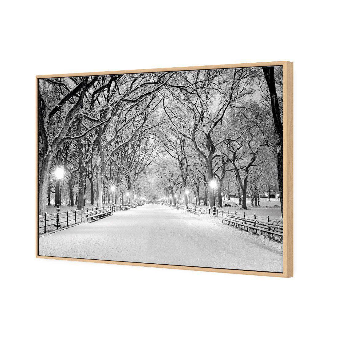 Central Park Dawn in Snow Canvas Art-Canvas-Wall Art Designs-45x30cm-Canvas - Oak Frame-Wall Art Designs