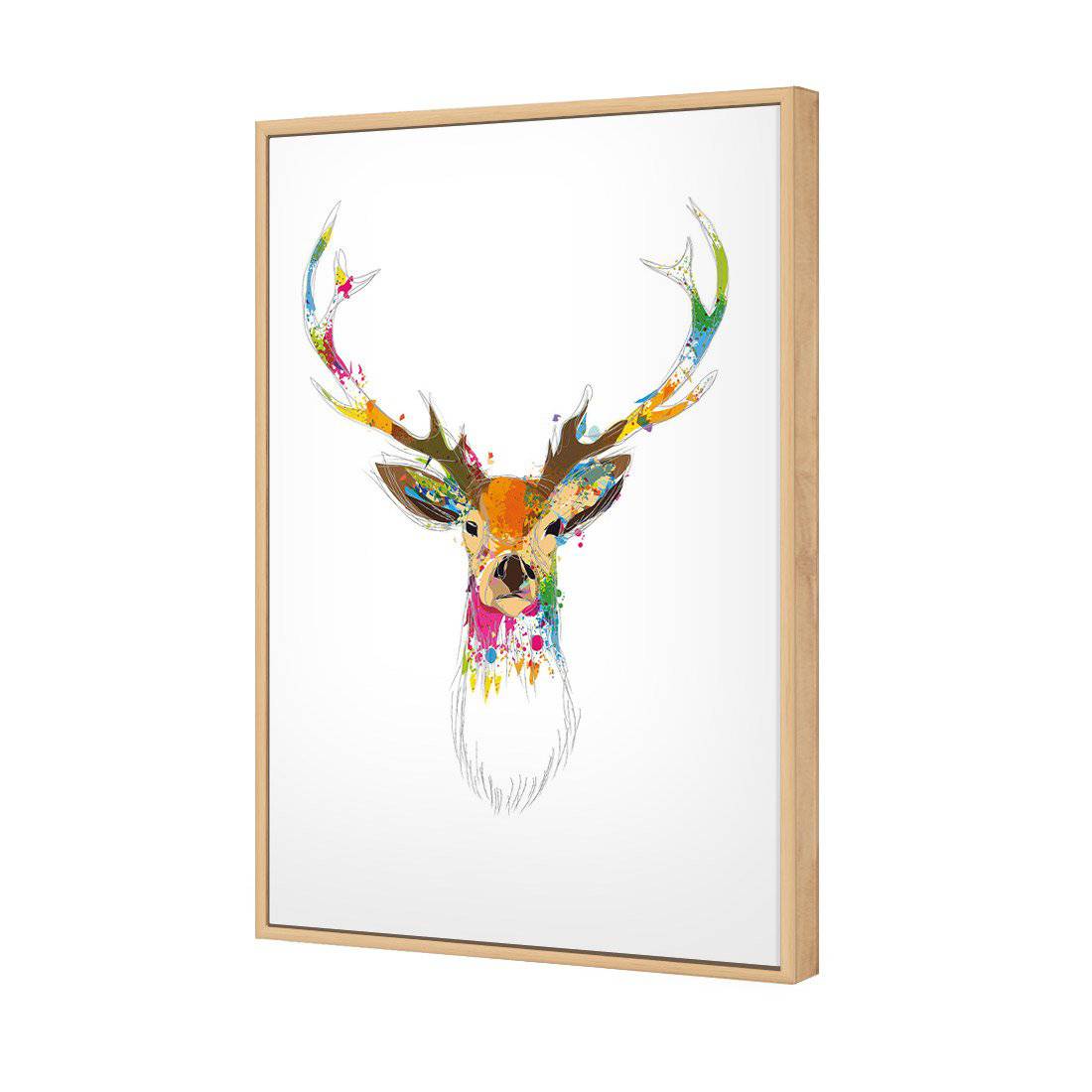 Deer Delight Canvas Art-Canvas-Wall Art Designs-45x30cm-Canvas - Oak Frame-Wall Art Designs