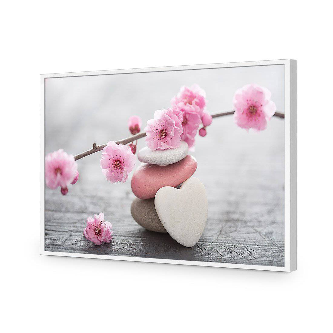 Blossom Stones-Acrylic-Wall Art Design-Without Border-Acrylic - White Frame-45x30cm-Wall Art Designs