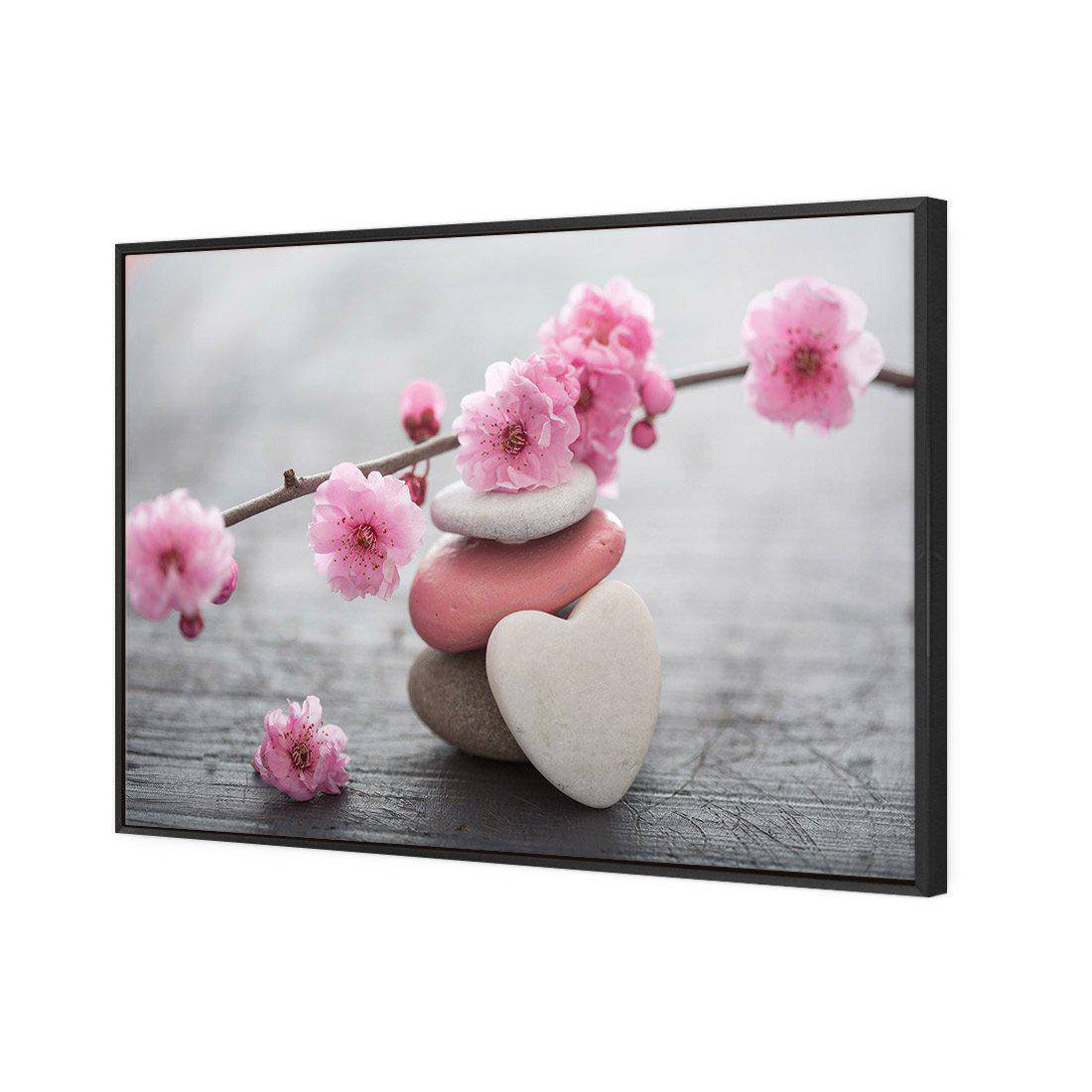 Blossom Stones Canvas Art-Canvas-Wall Art Designs-45x30cm-Canvas - Black Frame-Wall Art Designs