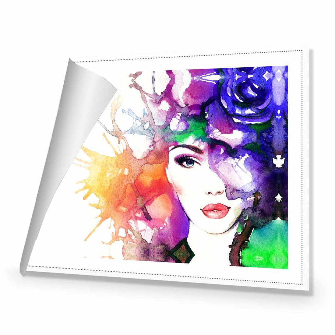 Mystic Rose Woman 2 Canvas Art-Canvas-Wall Art Designs-45x30cm-Rolled Canvas-Wall Art Designs
