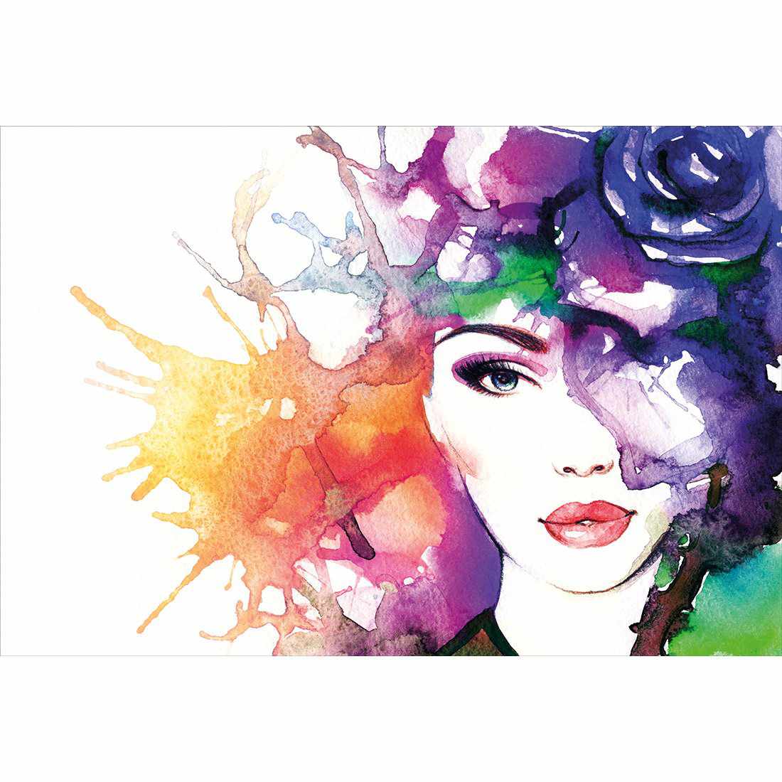 Mystic Rose Woman 2 Canvas Art-Canvas-Wall Art Designs-45x30cm-Canvas - No Frame-Wall Art Designs