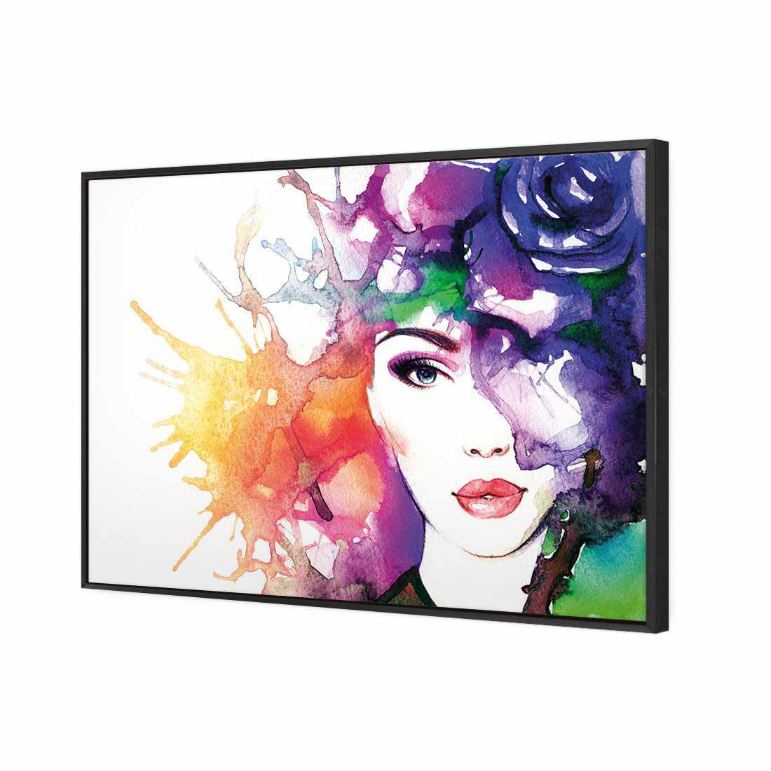 Mystic Rose Woman 2 Canvas Art-Canvas-Wall Art Designs-45x30cm-Canvas - Black Frame-Wall Art Designs