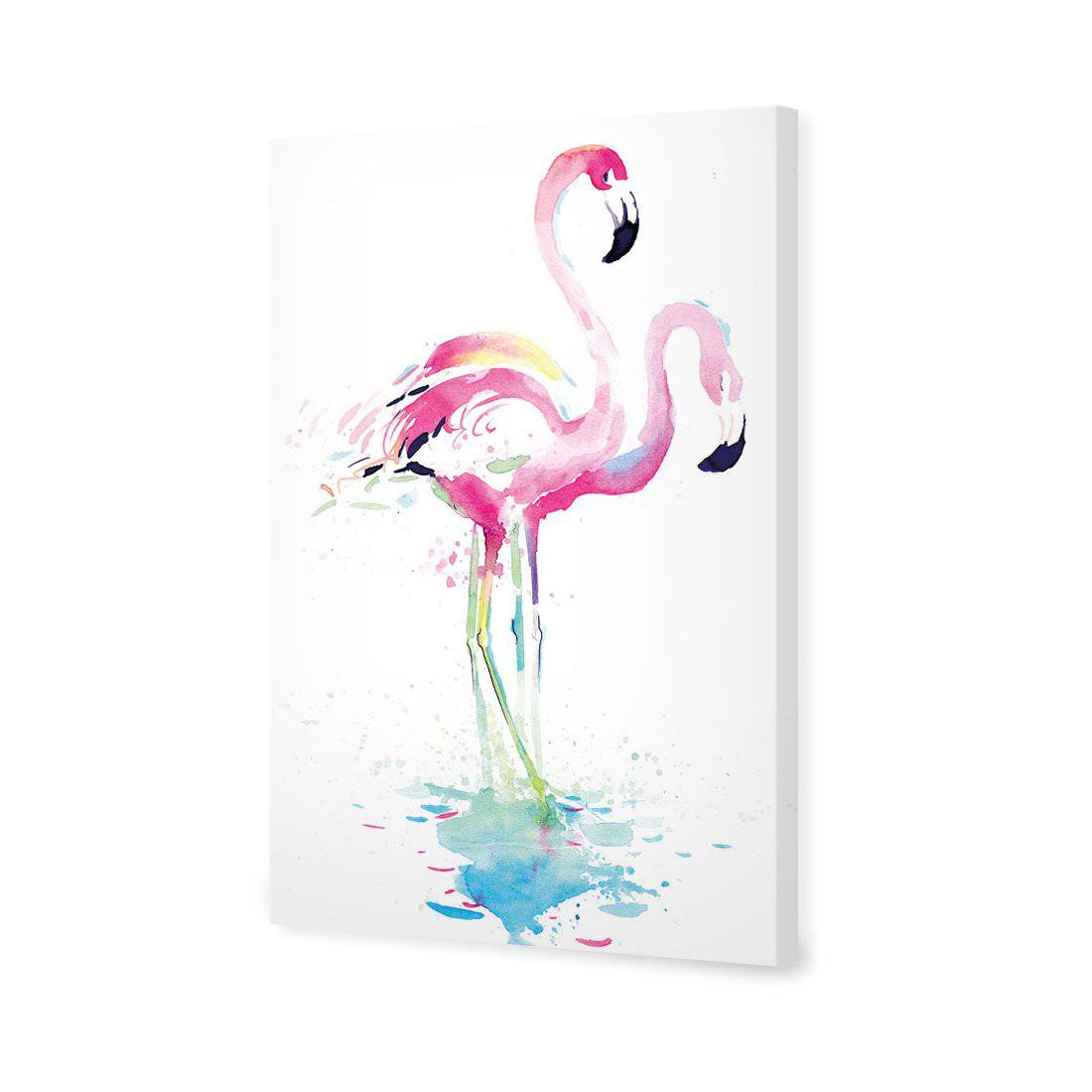 Flirty Flamingos Canvas Art-Canvas-Wall Art Designs-45x30cm-Canvas - No Frame-Wall Art Designs