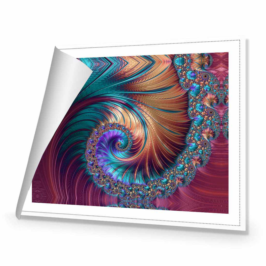 Luxe Spiral Canvas Art-Canvas-Wall Art Designs-45x30cm-Rolled Canvas-Wall Art Designs