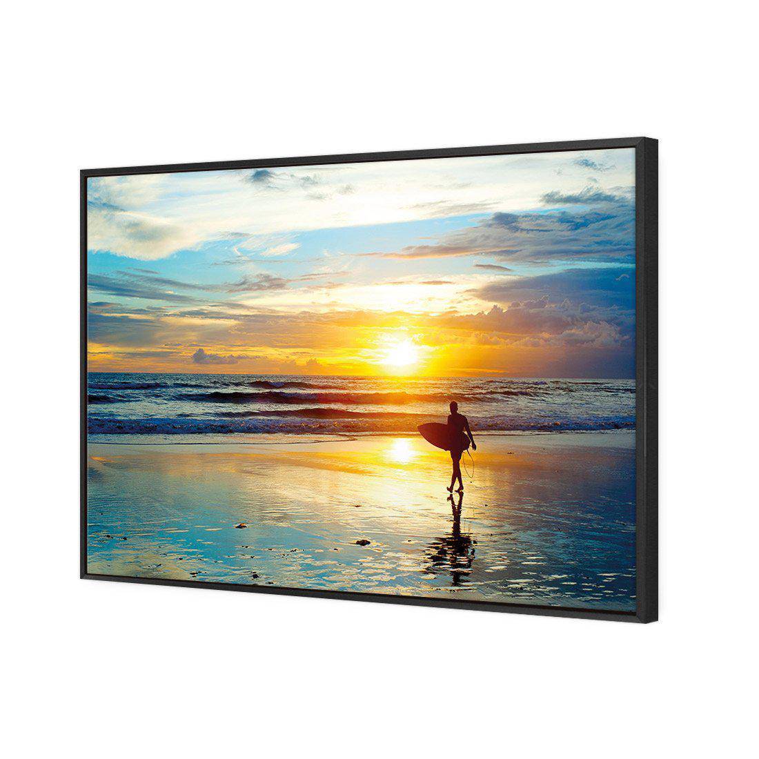 Sunset Surf Canvas Art-Canvas-Wall Art Designs-45x30cm-Canvas - Black Frame-Wall Art Designs