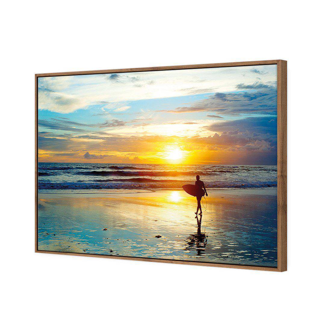 Sunset Surf Canvas Art-Canvas-Wall Art Designs-45x30cm-Canvas - Natural Frame-Wall Art Designs