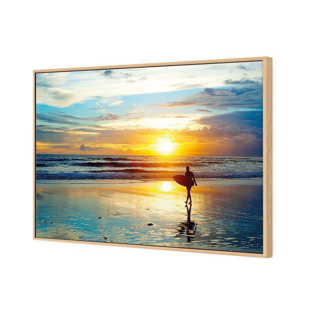 Sunset Surf Canvas Art-Canvas-Wall Art Designs-45x30cm-Canvas - Oak Frame-Wall Art Designs