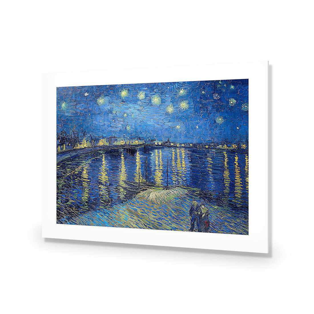 Starry Night Over the Rhone - Van Gogh-Acrylic-Wall Art Design-With Border-Acrylic - No Frame-45x30cm-Wall Art Designs