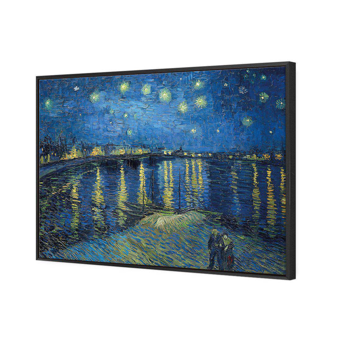 Starry Night Over the Rhone - Van Gogh Canvas Art-Canvas-Wall Art Designs-45x30cm-Canvas - Black Frame-Wall Art Designs