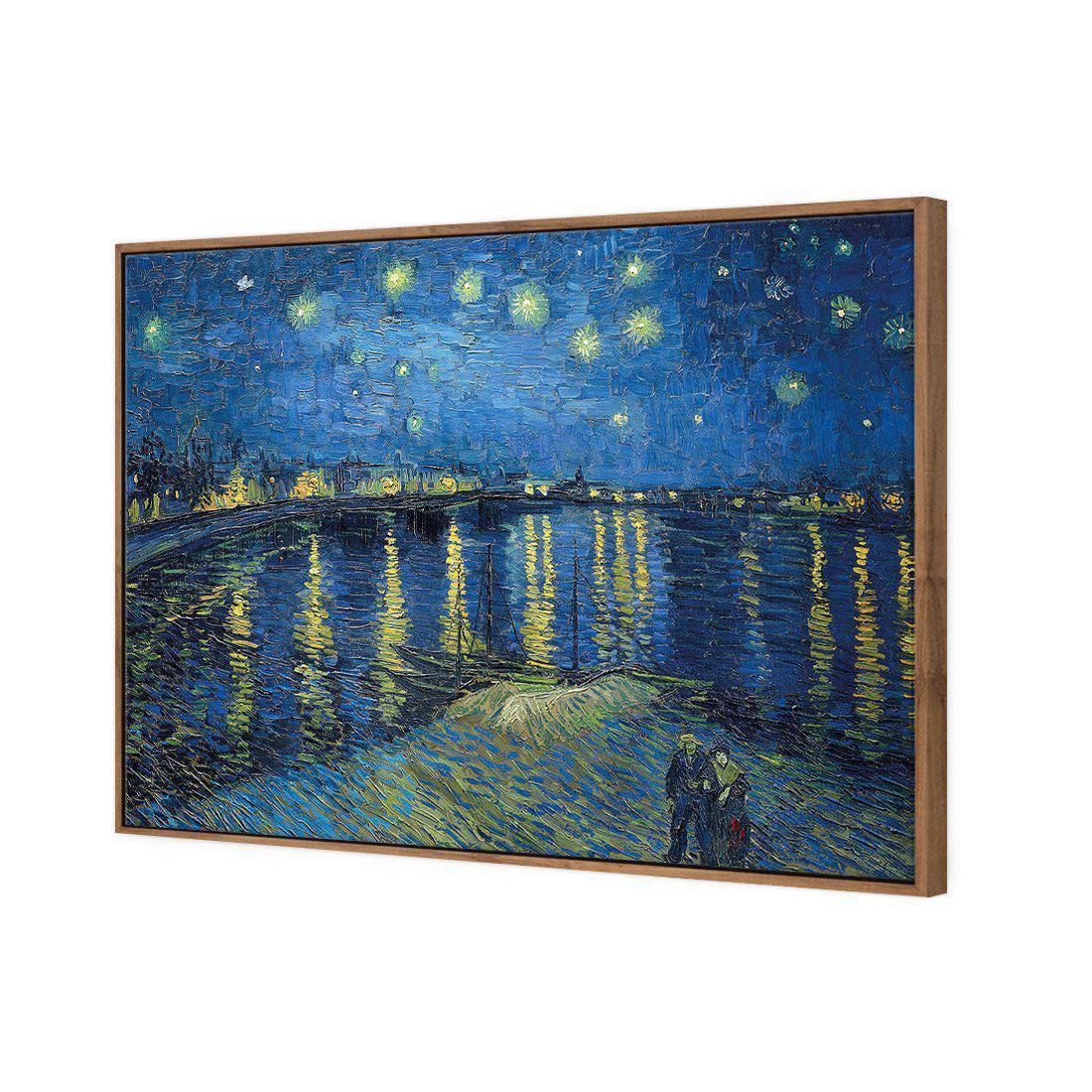 Starry Night Over the Rhone - Van Gogh Canvas Art-Canvas-Wall Art Designs-45x30cm-Canvas - Natural Frame-Wall Art Designs