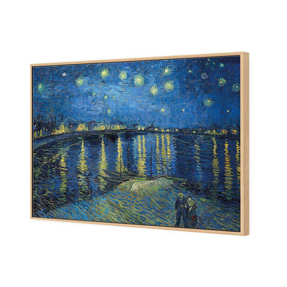 Starry Night Over the Rhone - Van Gogh Canvas Art-Canvas-Wall Art Designs-45x30cm-Canvas - Oak Frame-Wall Art Designs